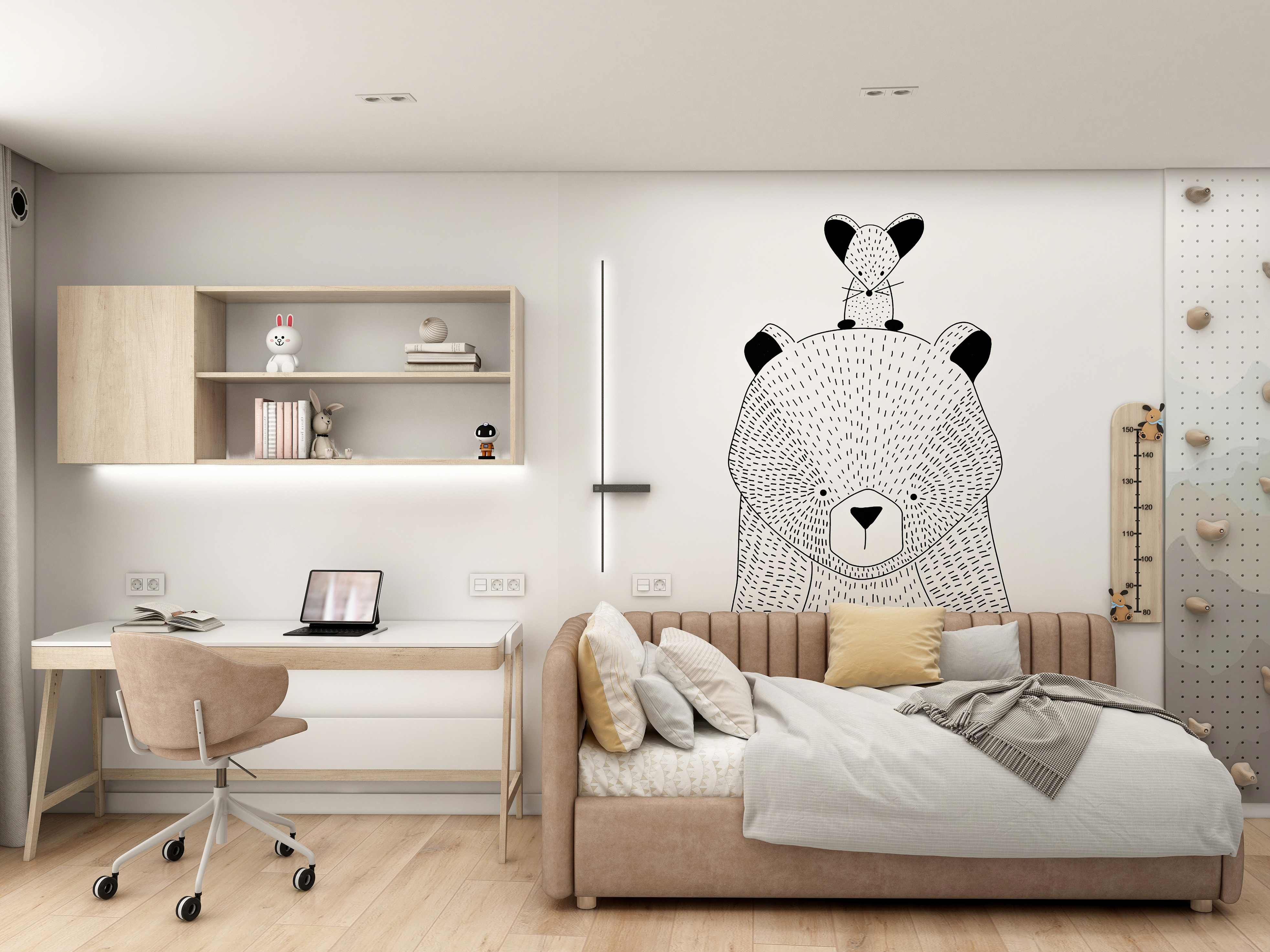 Дитяча з ведмедем — квартира 94 м²