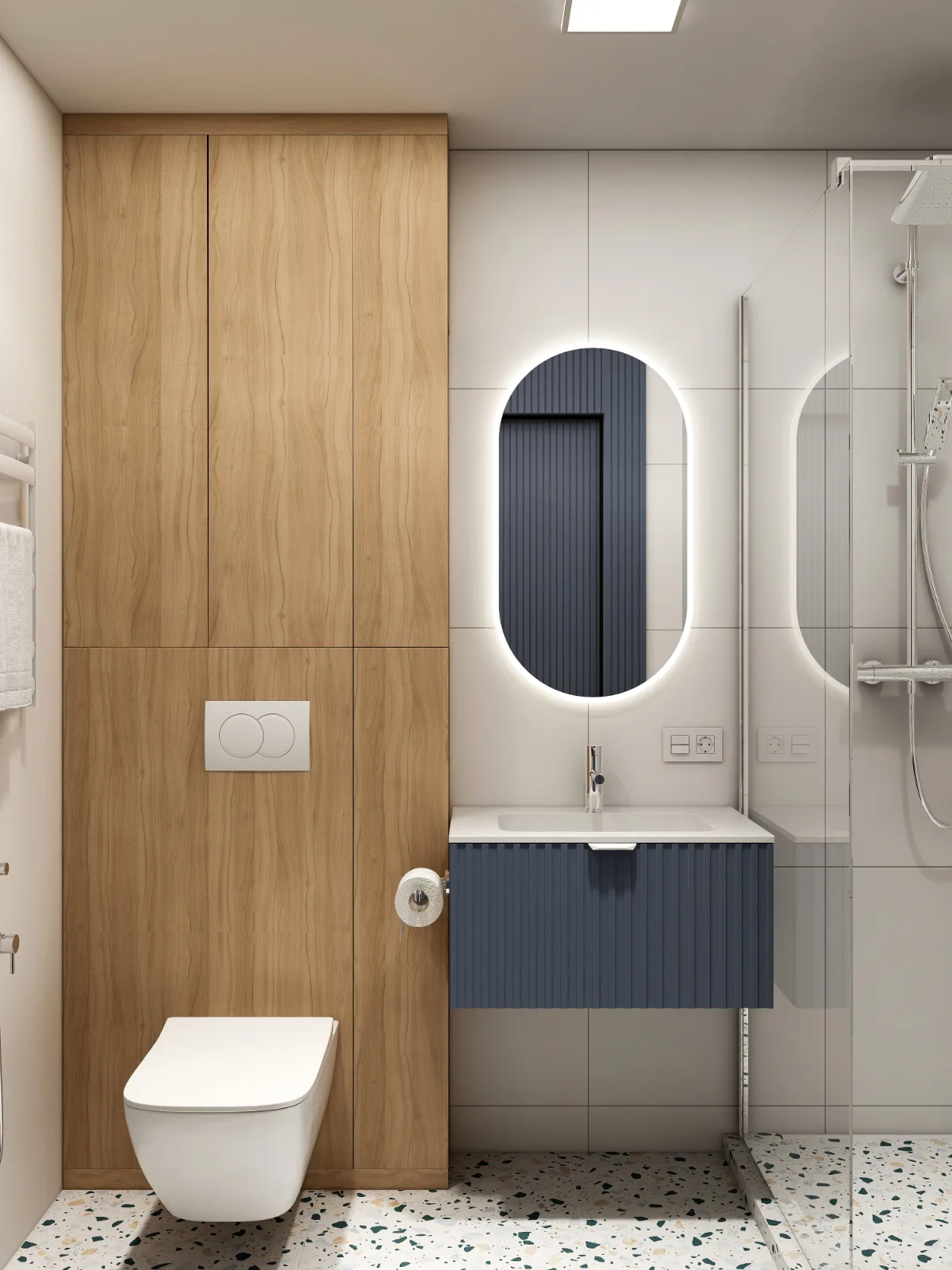 Санвузол - квартира-студія, 37 м²