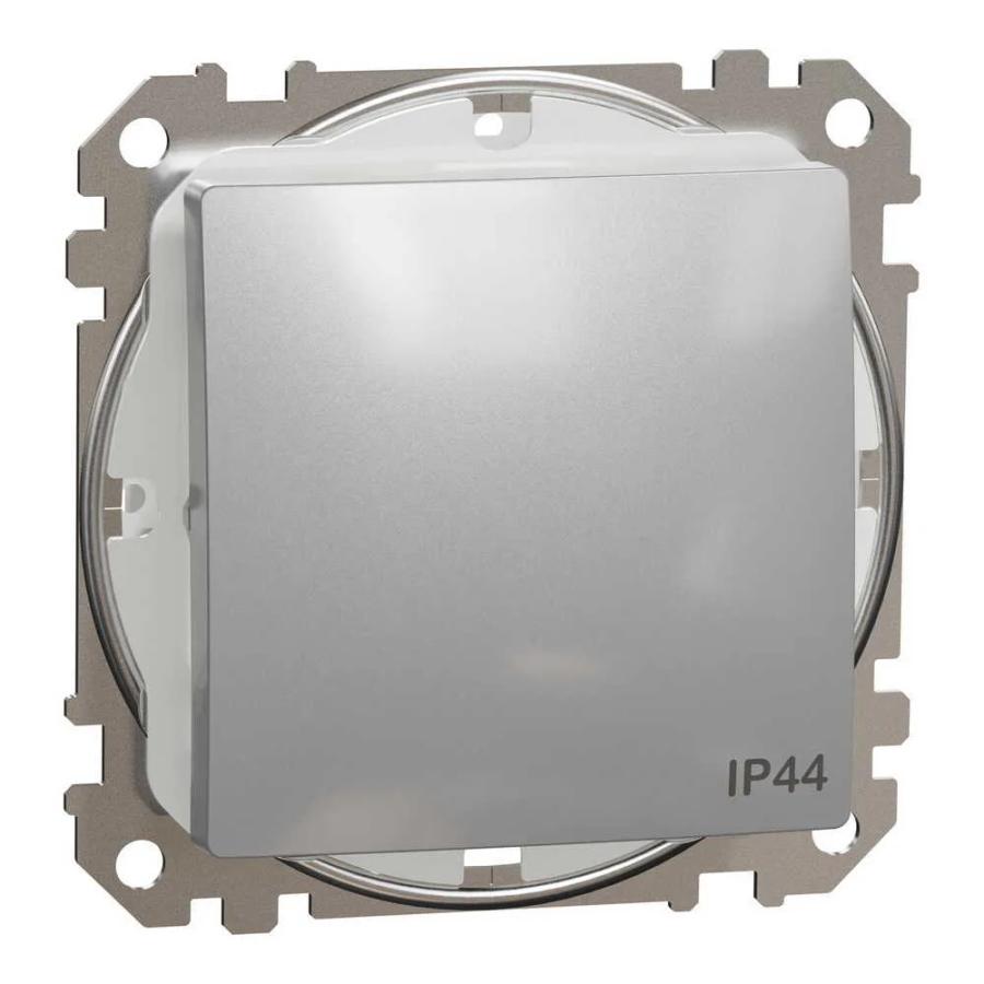 Вимикач Schneider Sedna Design алюміній 1кл прохідний IP44 ( SDD213106 )
