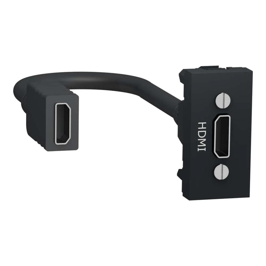 Розетка Schneider Unica NEW антрацит HDMI 1 мод ( NU343054 )