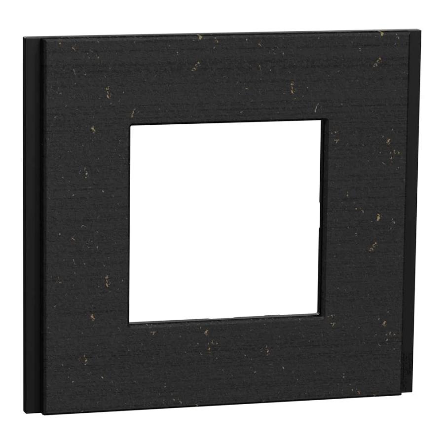 Рамка Schneider Deco Material чорний папір 1-на ( NU600274 )