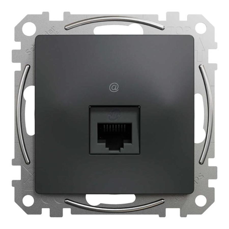 Розетка Schneider Sedna Design чорна комп ютерна RJ45 Cat. 6 UTP ( SDD114461 )