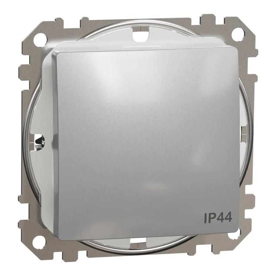 Вимикач Schneider Sedna Design алюміній 1кл IP44 ( SDD213101 )