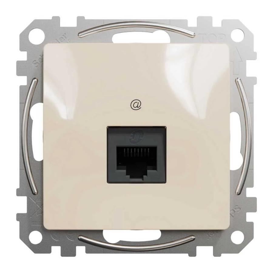 Розетка Schneider Sedna Design бежева комп ютерна RJ45 Cat. 6 UTP ( SDD112461 )