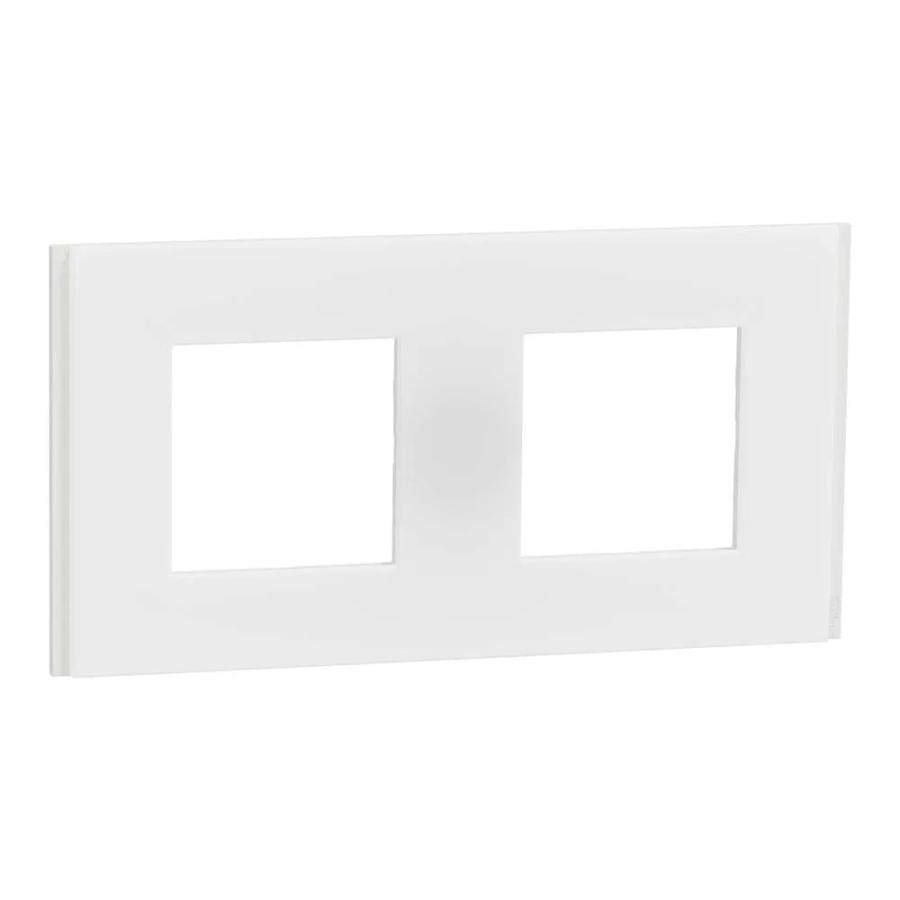 Рамка Schneider Deco Material матовий білий 2-на ( NU600479 )