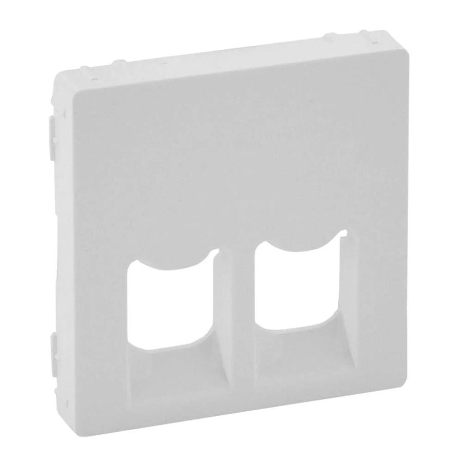 Лицева панель Valena Life біла для розетки RJ11+RJ45 ( 755420 )