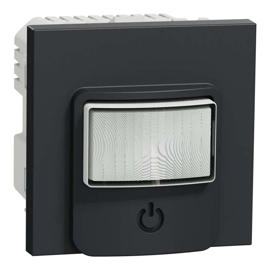 Датчик руху з вимикачем Schneider Unica NEW 10A антрацит ( NU352554 )