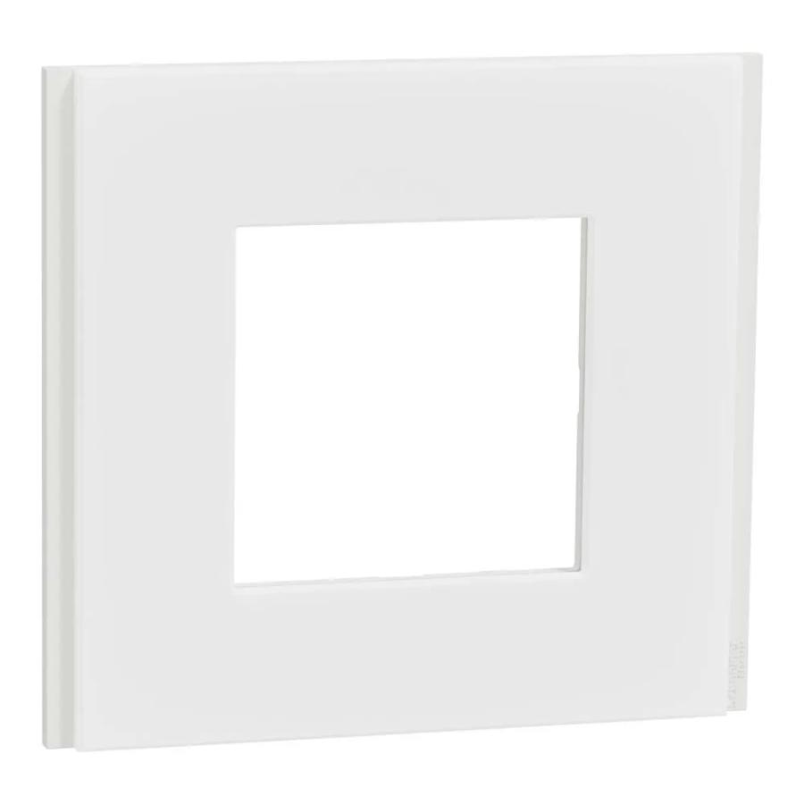 Рамка Schneider Deco Material матовий білий 1-на ( NU600279 )