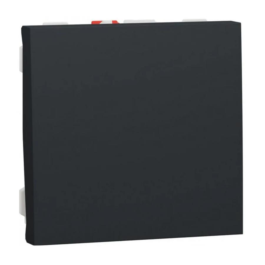 Вимикач кнопка Schneider Unica NEW антрацит 1кл ( NU320654 )