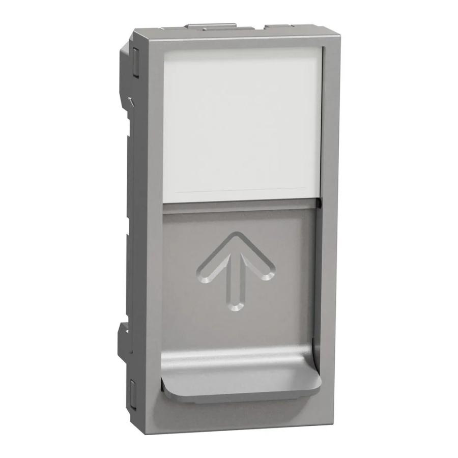 Центральна плата Schneider Unica NEW алюміній RJ45Keystone/Systimax 1 мод ( NU946030 )