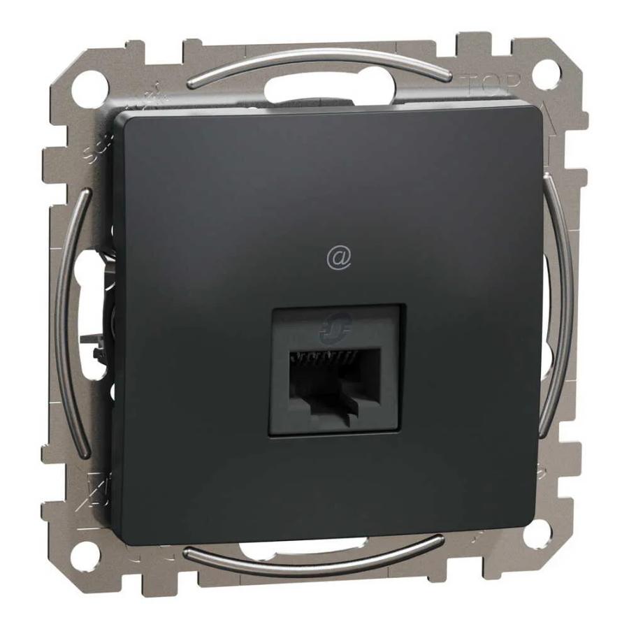 Розетка Schneider Sedna Design чорна 1-на RJ-45 5e без рамки ( SDD114451 )