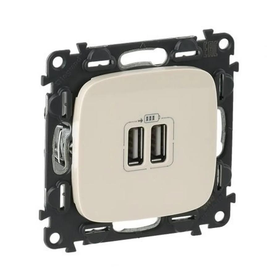 Розетка Valena Allure слонова кість USB 2-на ( 754996 )