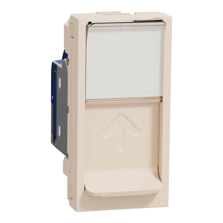 Розетка Schneider Unica NEW бежева комп ютерна RJ45 Cat. 6 STP 1 мод ( NU341644 )