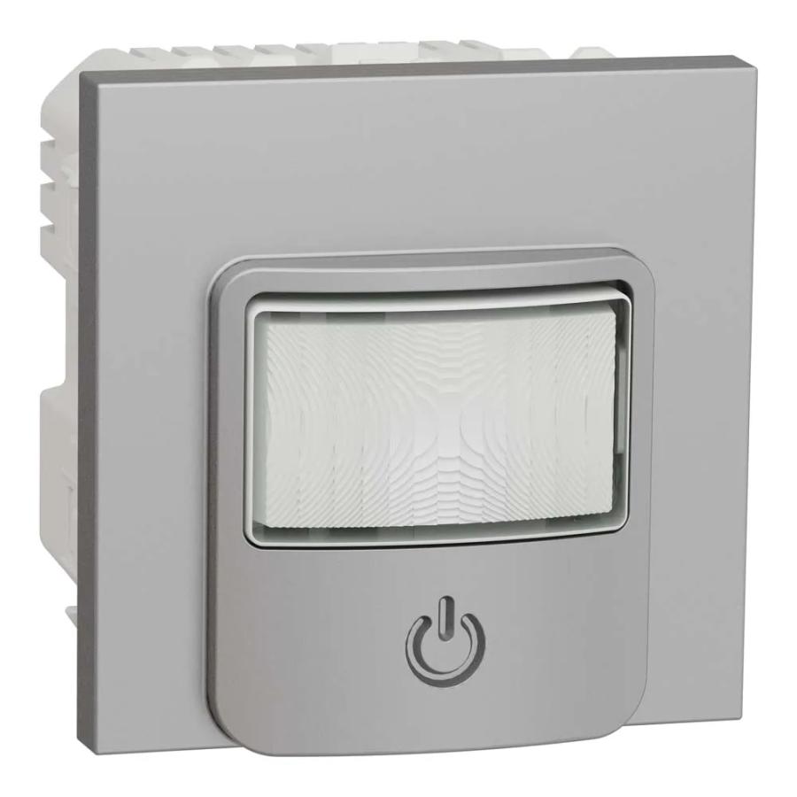 Датчик руху з вимикачем Schneider Unica NEW 10A алюміній ( NU352530 )