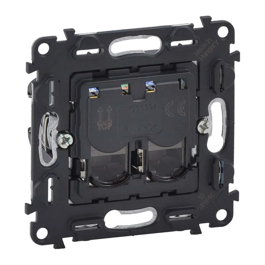 Механізм розетки 2-ної RJ45 CAT5e UTP Valena In Matic ( 753041 )