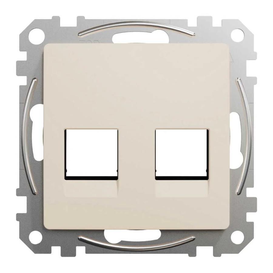 Центральна плата Schneider Sedna Design бежева 2-на RJ45 ( SDD112444C )