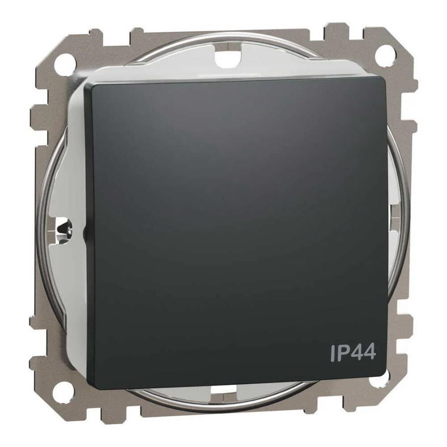Вимикач Schneider Sedna Design чорний 1кл IP44 ( SDD214101 )