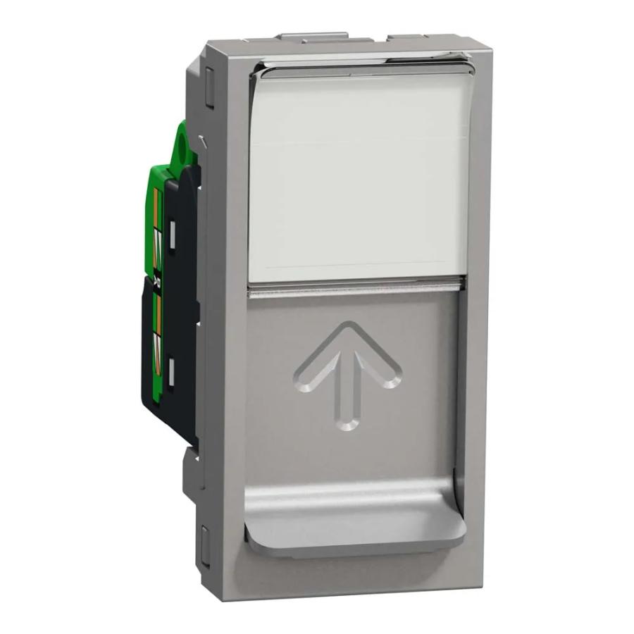 Розетка Schneider Unica NEW алюміній комп ютерна RJ45 Cat. 6 STP 1 мод ( NU341630 )