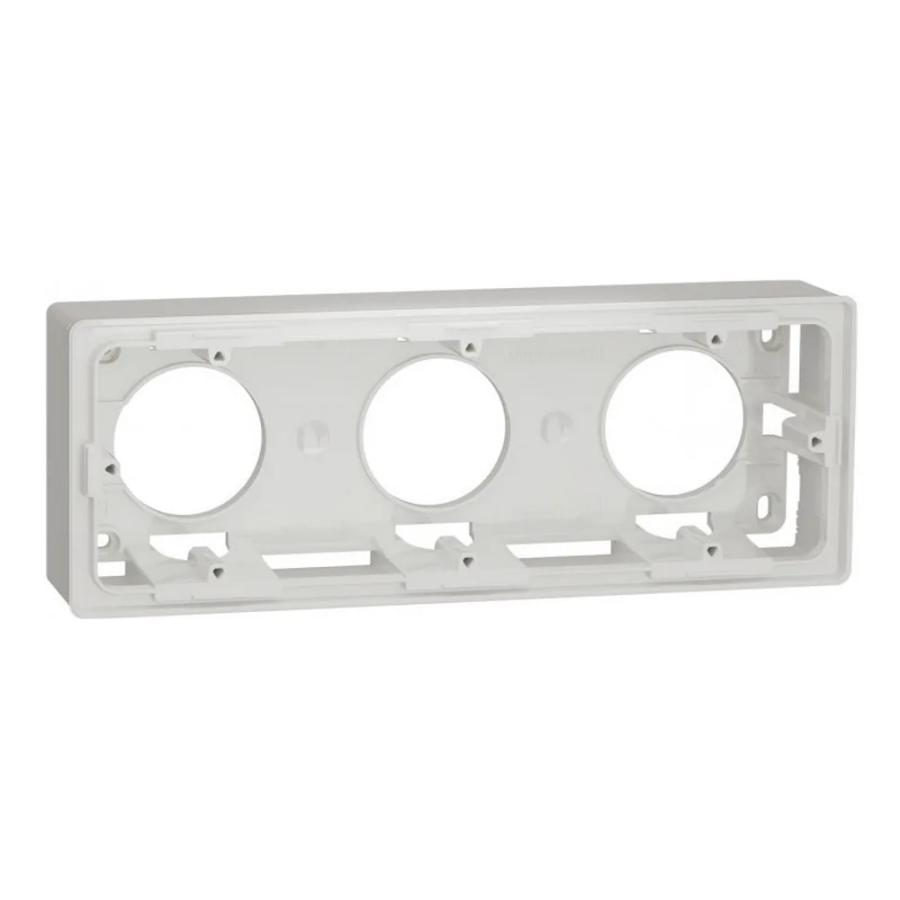 Коробка Schneider Unica NEW для зовнішнього монтажу біла 3-на ( NU800618 )