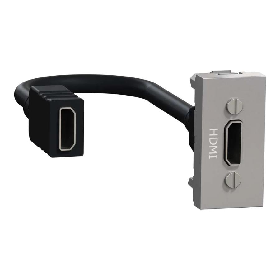 Розетка Schneider Unica NEW алюміній HDMI 1 мод ( NU343030 )
