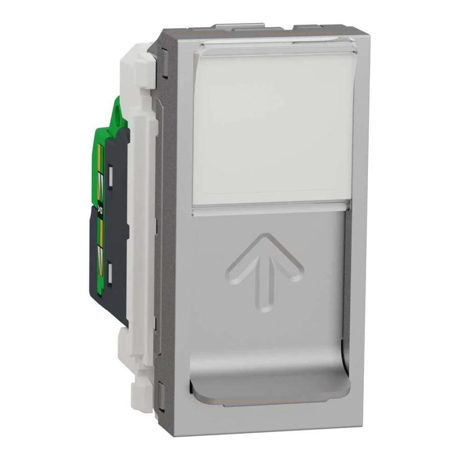 Розетка Schneider Unica NEW алюміній комп ютерна RJ45 Cat. 5e UTP 1 мод ( NU341030 )