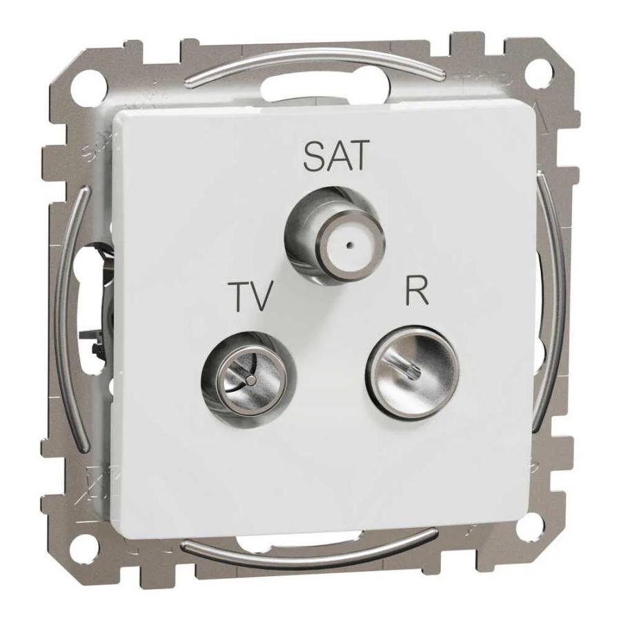 Розетка Schneider Sedna Design біла телевізійна R/TV/SAT кінцева 4дБ ( SDD111481 )