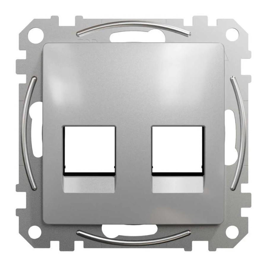Центральна плата Schneider Sedna Design алюміній 2-на RJ45 ( SDD113444C )