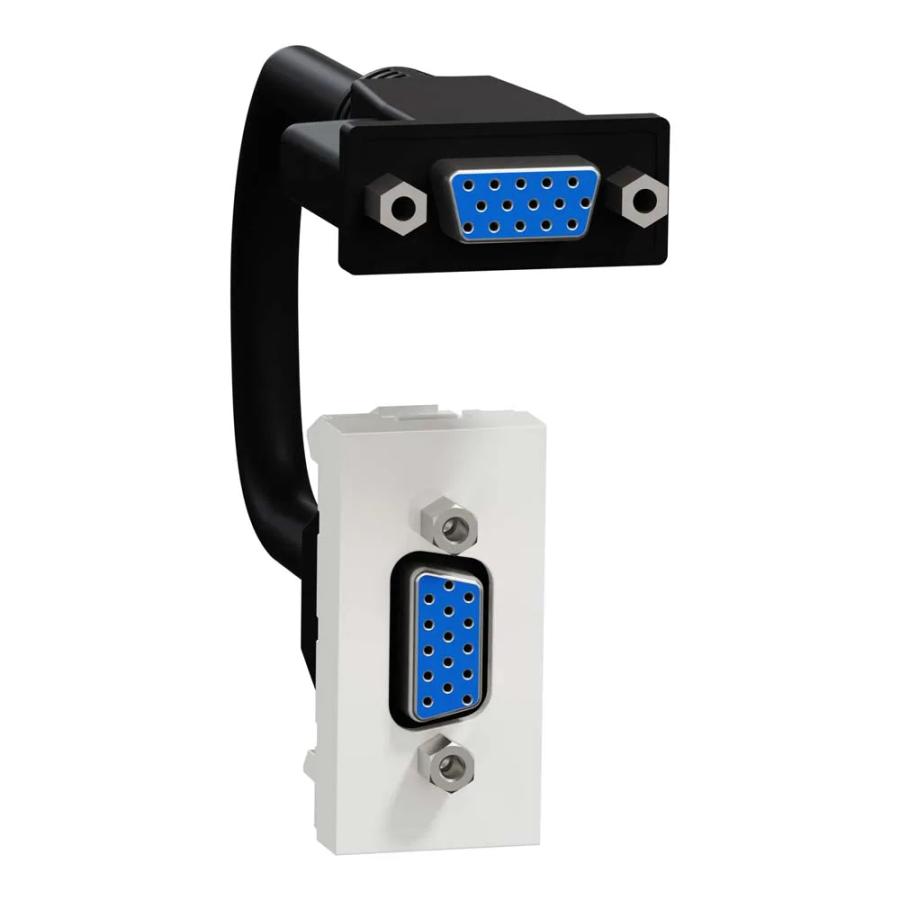 Розетка Schneider Unica NEW біла HD15 female (VGA) 1 мод ( NU343218 )