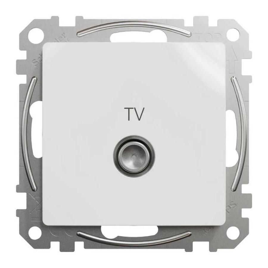 Розетка Schneider Sedna Design біла 1-на TV кінцева без рамки ( SDD111471 )
