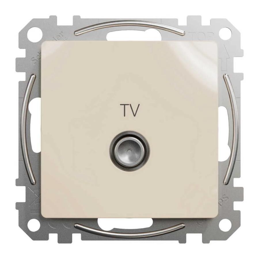 Розетка Schneider Sedna Design бежева TV кінцева ( SDD112471 )