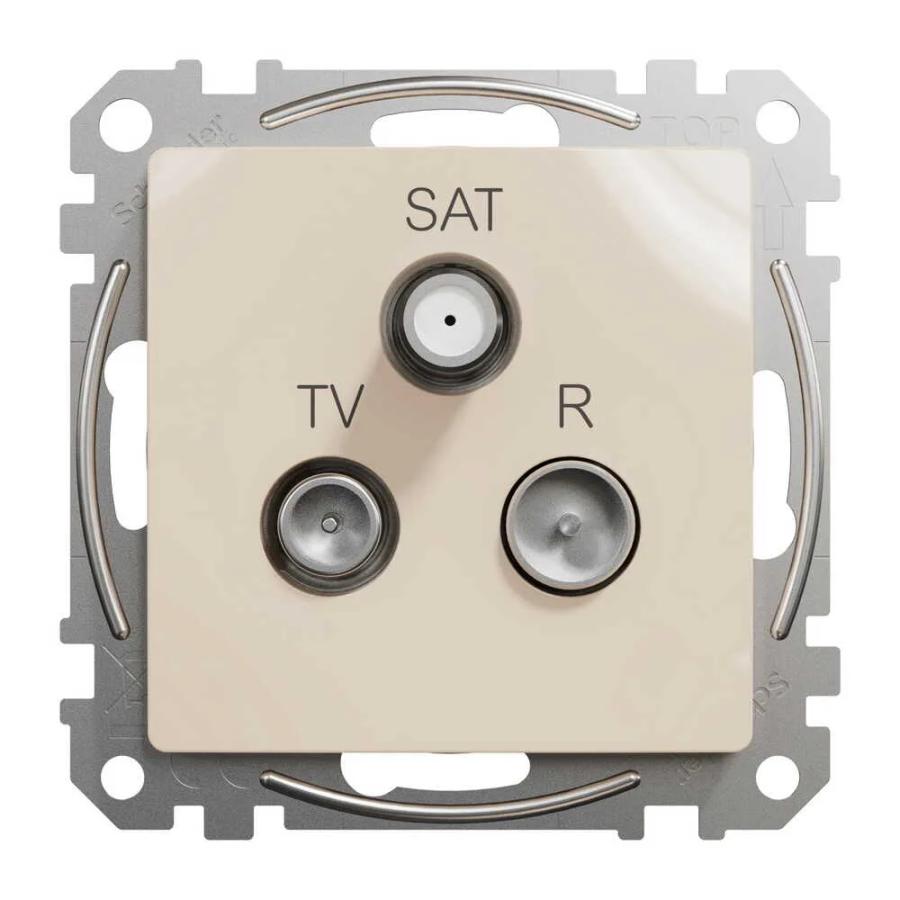 Розетка Schneider Sedna Design бежева телевізійна R/TV/SAT кінцева 4дБ ( SDD112481 )