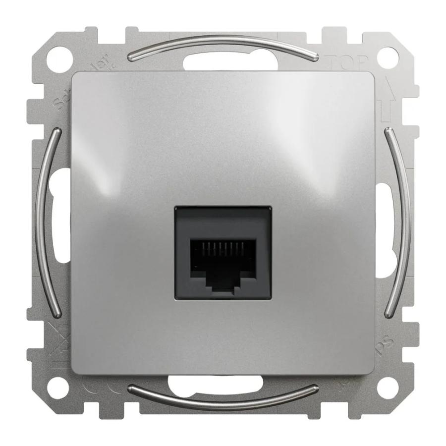 Розетка Schneider Sedna Design алюміній комп ютерна RJ45 Саt. 6 UTP ( SDD113461 )