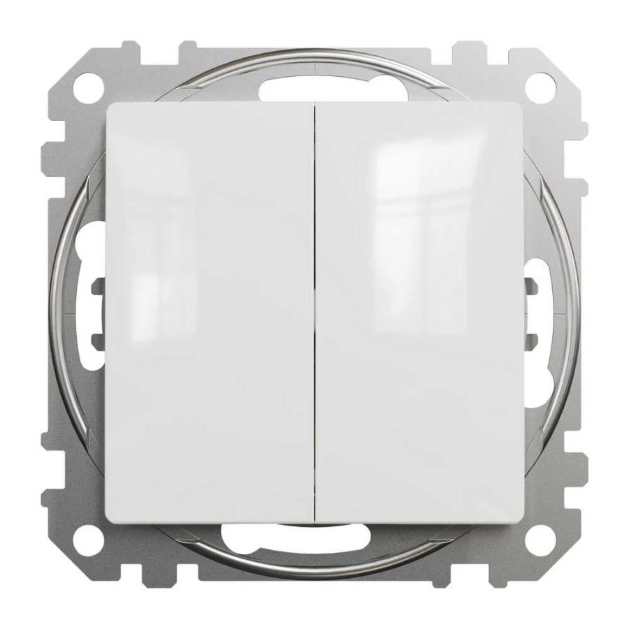 Вимикач Schneider Sedna Design білий 2кл без рамки ( SDD111105 )