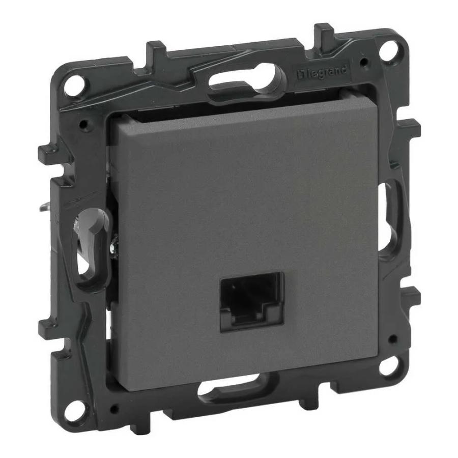 Розетка Niloe Step сталь 1-на RJ45 комп ( 863459 )