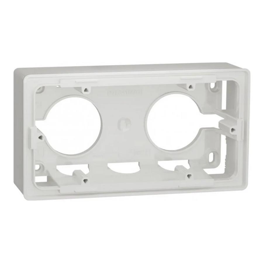 Коробка Schneider Unica NEW для зовнішнього монтажу біла 2-на ( NU800418 )