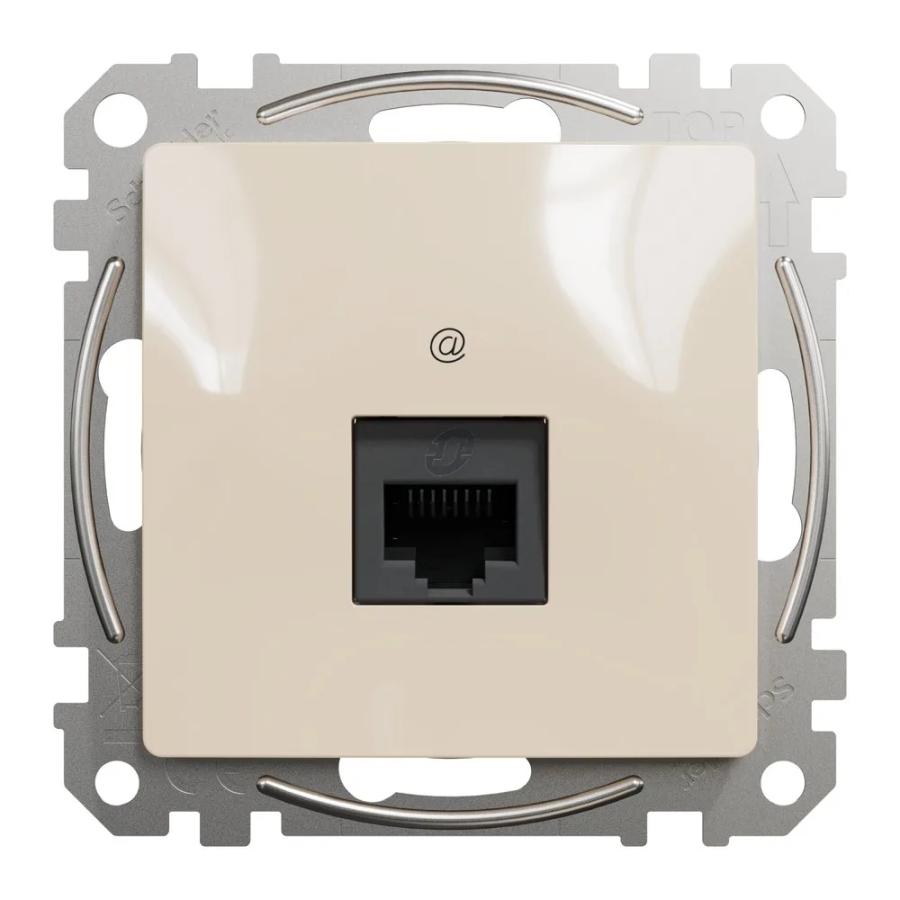 Розетка Schneider Sedna Design бежева комп ютерна RJ45 Cat. 5e UTP ( SDD112451 )