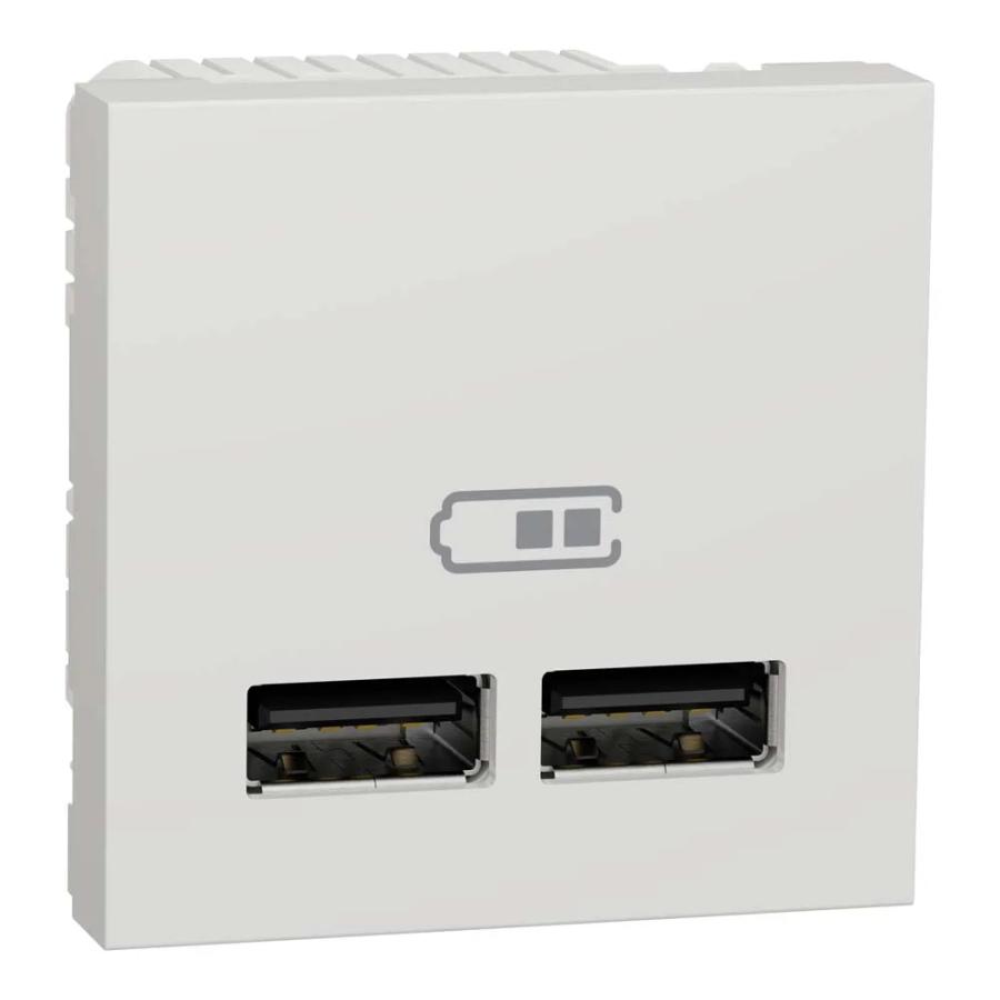 Розетка Schneider Unica NEW біла USB 2-на 2.1А ( NU341818 )