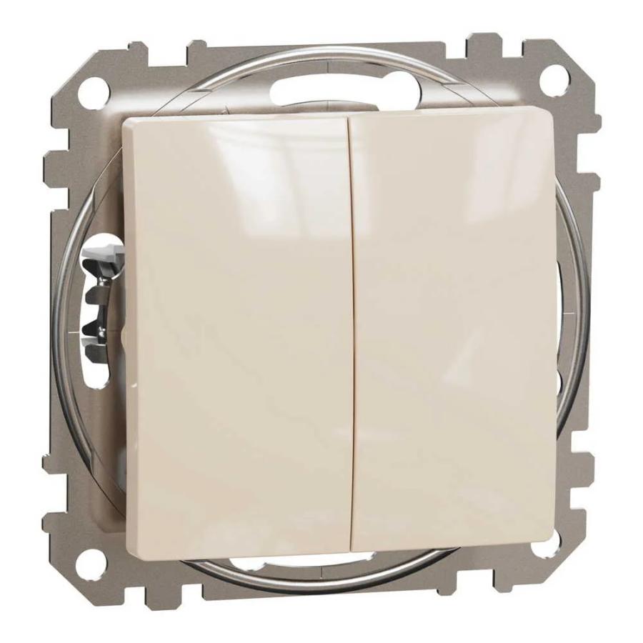 Вимикач Schneider Sedna Design бежевий 2кл ( SDD112105 )