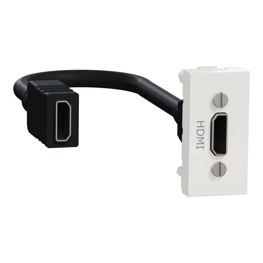 Розетка Schneider Unica NEW біла HDMI 1 мод ( NU343018 )