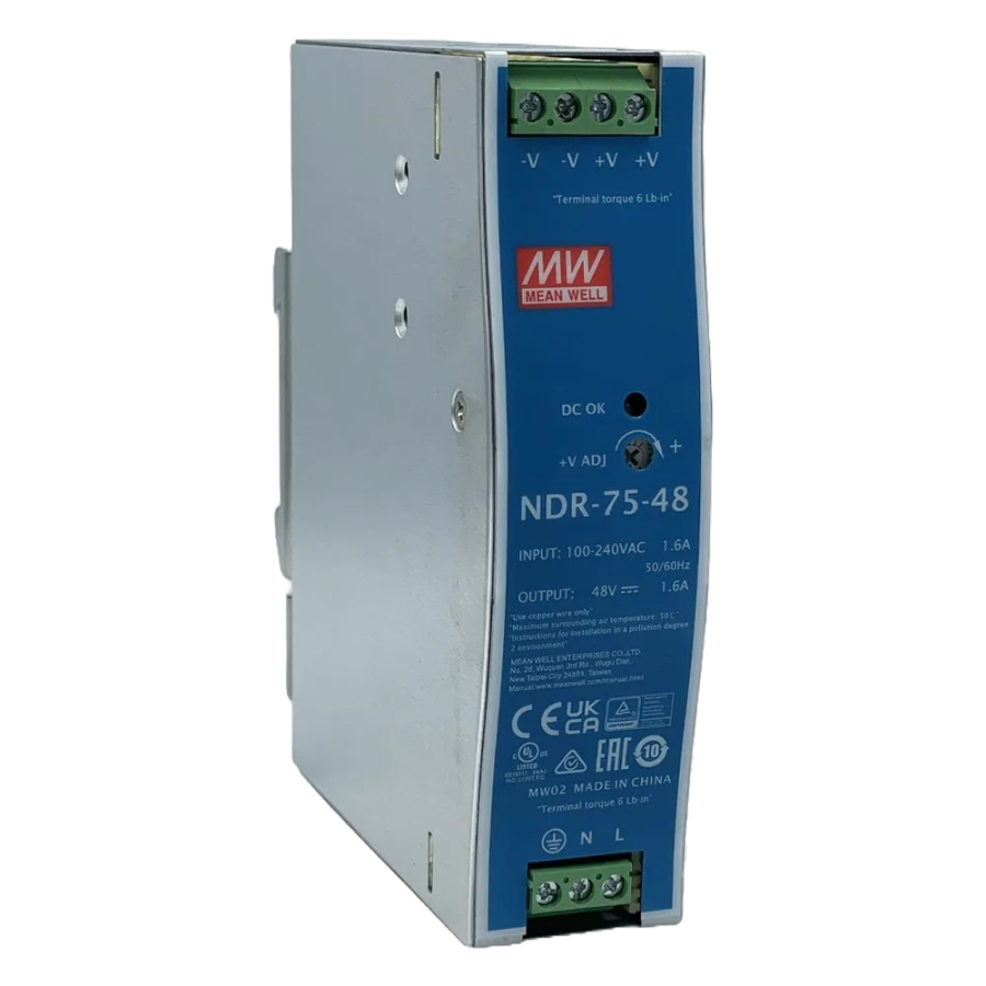 Блок живлення на DIN-рейку Mean Well NDR-75-48 (76.8W; 1.6A;48V; IP20) Series "NDR"
