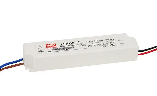 Блок живлення Mean Well LPH-18-24 (18W; 0,75A; 24V; IP67) Series "LPH", 92%