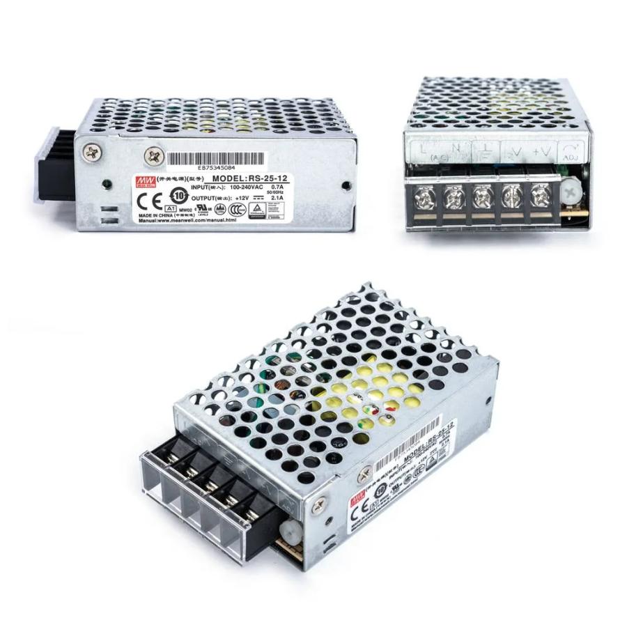 Блок живлення Mean Well RS-25-12 (25.2W; 2.1A; 12V; IP20) Series "RS", 92%
