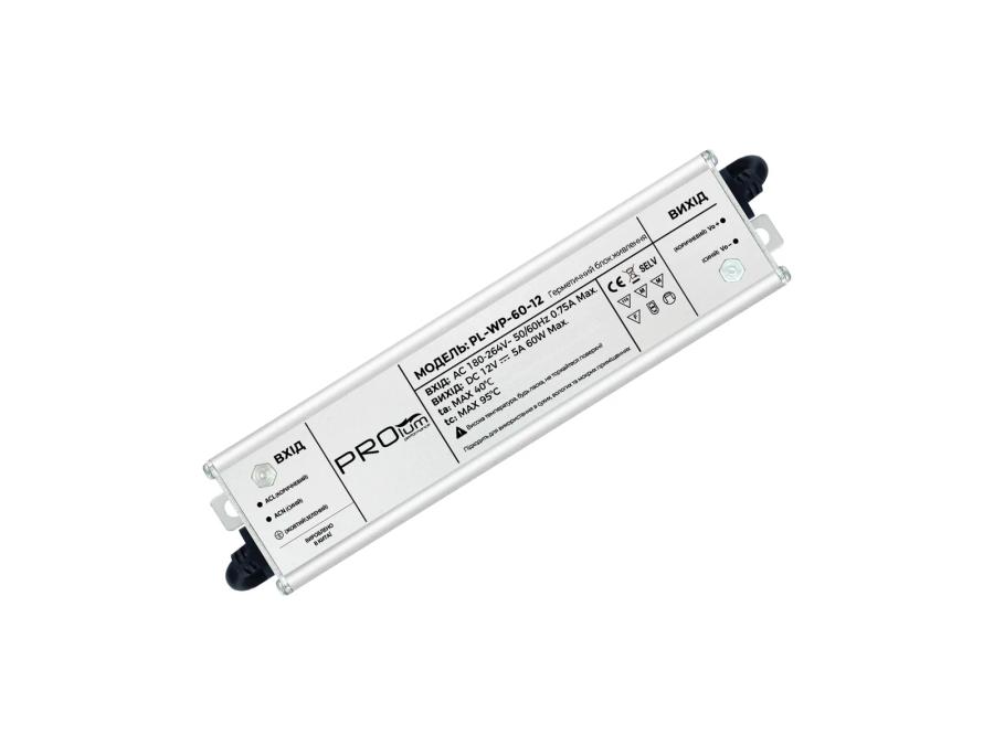 Блок живлення PROLUM™ 12V, 60W, 5.0А, Series "WPS"