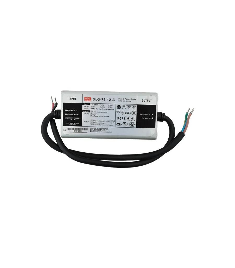 Блок питания Mean Well XLG-75-12-A (60W; 5A; 12V; IP67) Series "XLG", 92%