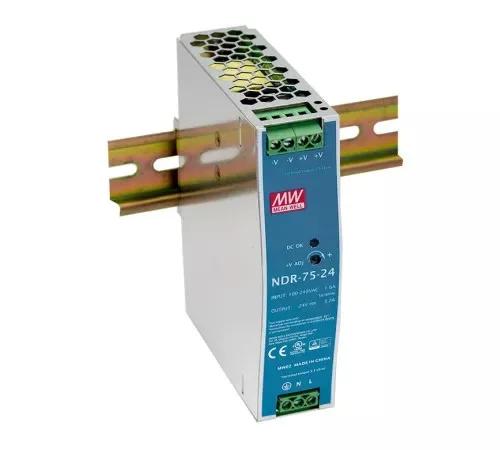 Блок живлення на DIN-рейку Mean Well NDR-75-24 76,8W; 3.2A;24V; IP20) Series "NDR"