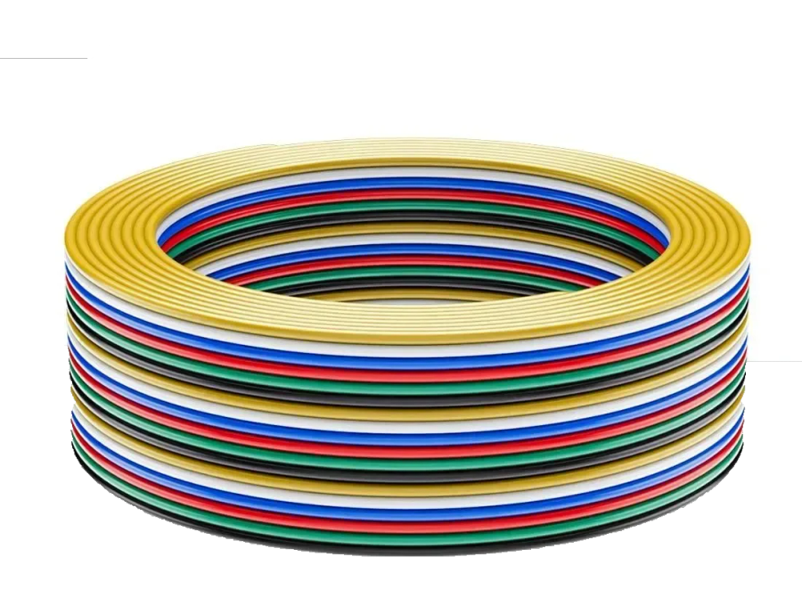 Дріт PROLUM™ 6Р для RGB+CCT стрічки 6x0.2 мм;AWG24;UL1007