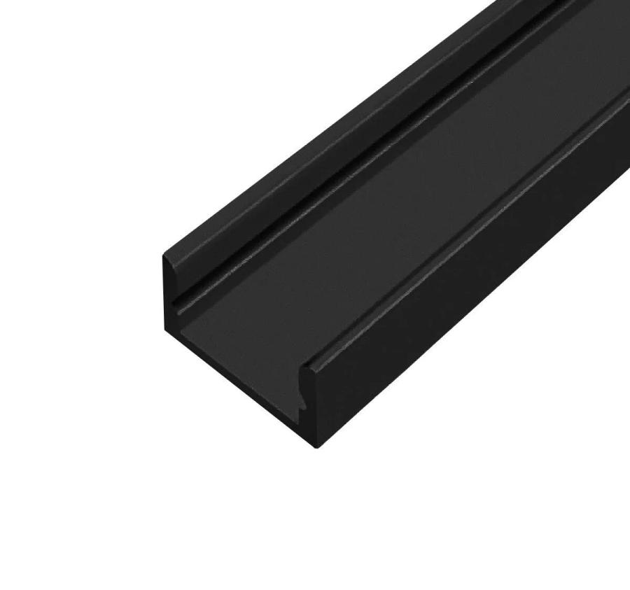 Комплект! Профіль,Накладний,Анодований,Чорний,6х15,5+Розсіювач LP-7B; Чорний