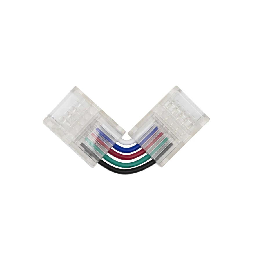 Конектор PROLUM™ для стрічки SMD SLIM, 12ММ,5PIN,RGB+W,Кутовий - L