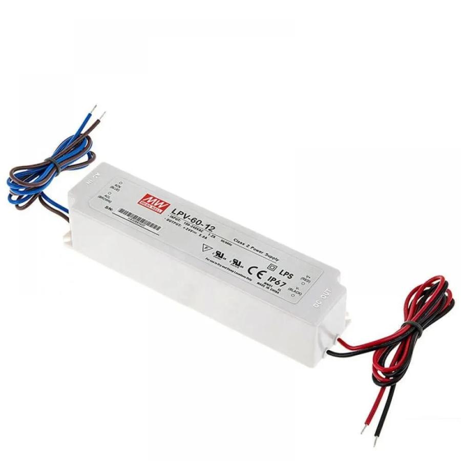 Блок живлення Mean Well LPV-60-12 (60W; 5A; 12V; IP67) Series "LPV"