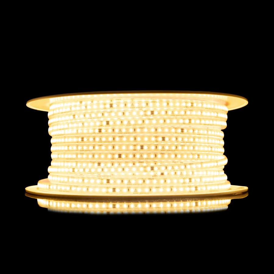 Світлодіодна LED стрічка PROLUM™ 2835\120; IP67; 220V; Series "S", Тепло-Білий, 3000К